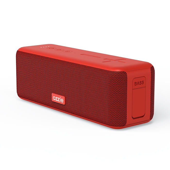 Système haut-parleur Bluetooth extérieur rouge de type C sans fil 640g Mp3 Wav Ape Flac Format de musique