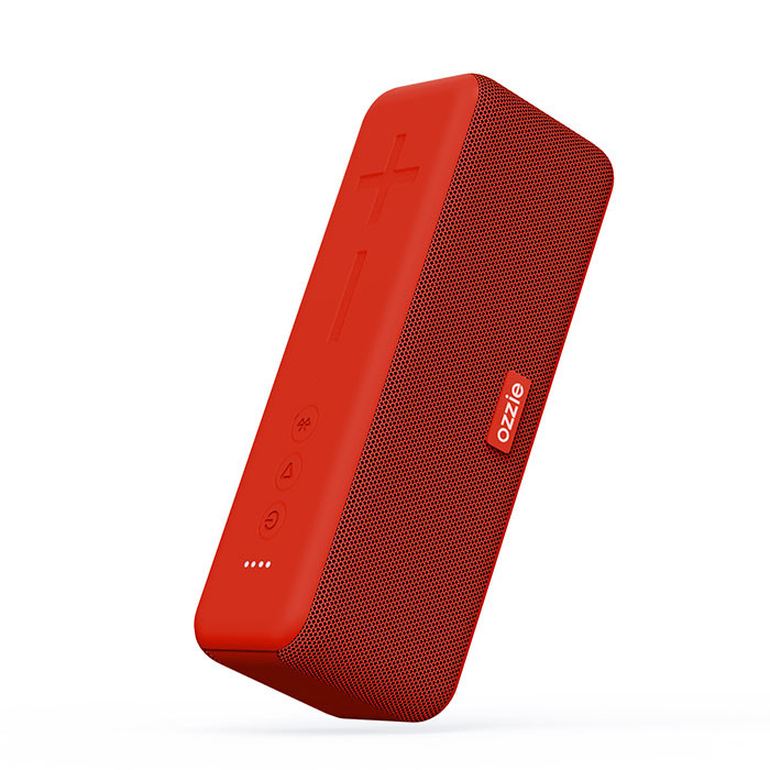 Système haut-parleur Bluetooth extérieur rouge de type C sans fil 640g Mp3 Wav Ape Flac Format de musique