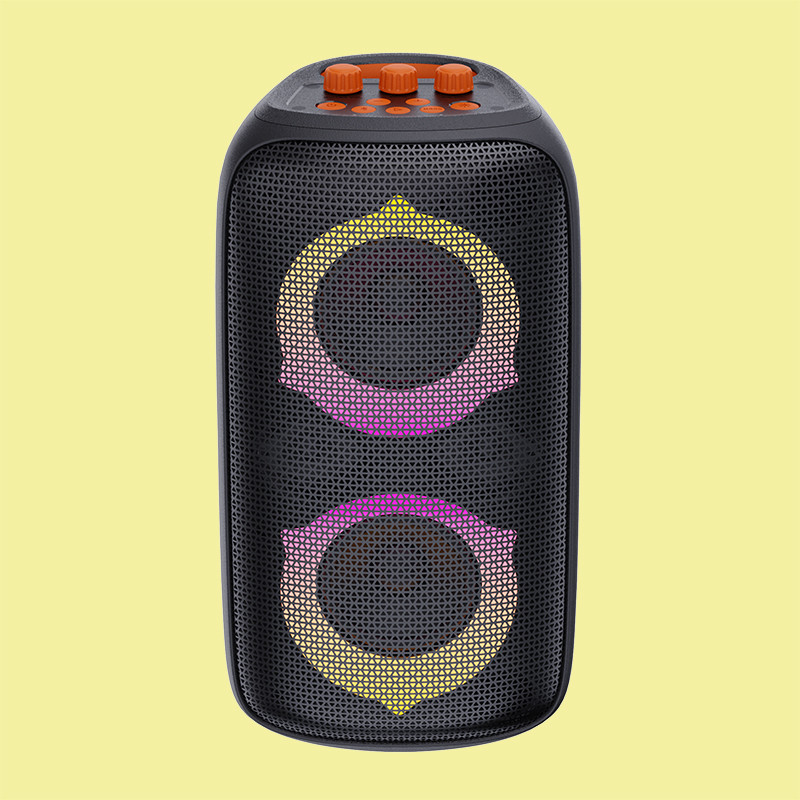 Bluetooth noir V5.3 haut-parleur extérieur avec batterie 4\u03a9 Impédance ABS Fer