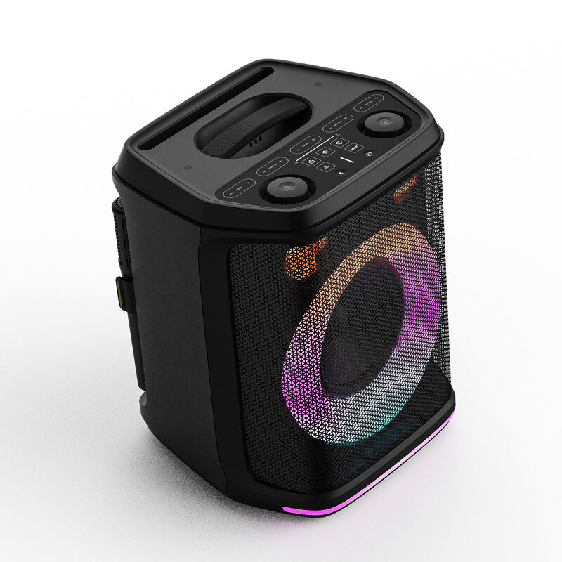Enceinte de soirée extérieure 120W avec basses profondes et microphone sans fil pour le karaoké Bluetooth