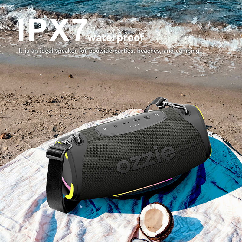 2026 Tendance haut-parleurs Parlantes Bluetooth 80w haut-parleurs de basse sans fil Led Ipx7 haut-parleurs de woofer en tissu imperméable à l'eau