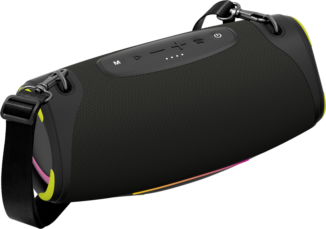 2026 Tendance haut-parleurs Parlantes Bluetooth 80w haut-parleurs de basse sans fil Led Ipx7 haut-parleurs de woofer en tissu imperméable à l'eau